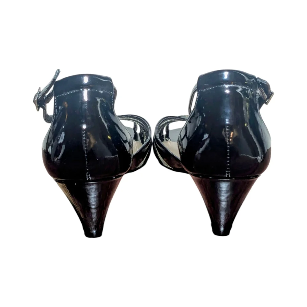 Laura Scott Women's Strappy Low Heels Black Size 8.5 - Picture 6 of 8